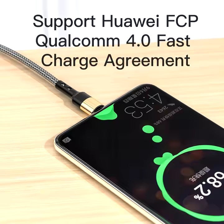 Type C to Type C Cable PD 60W Fast Charger Long Braided