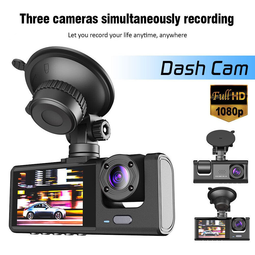 Dual Lens 1080P Car Dash Cam Recorder G Sensor DVR Front and Rear Camera Video