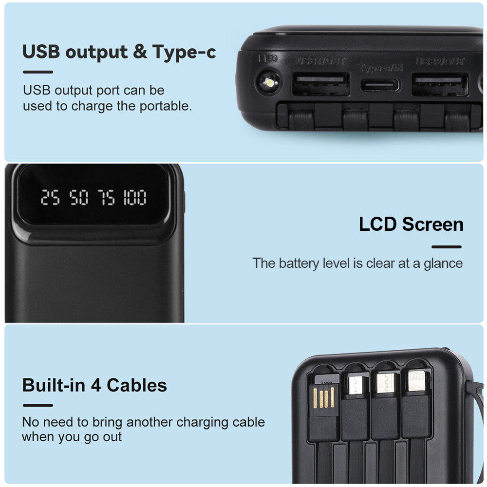 Power Bank 9000000mAh Fast charger Pack USB Battery External For Mobile Phone UK