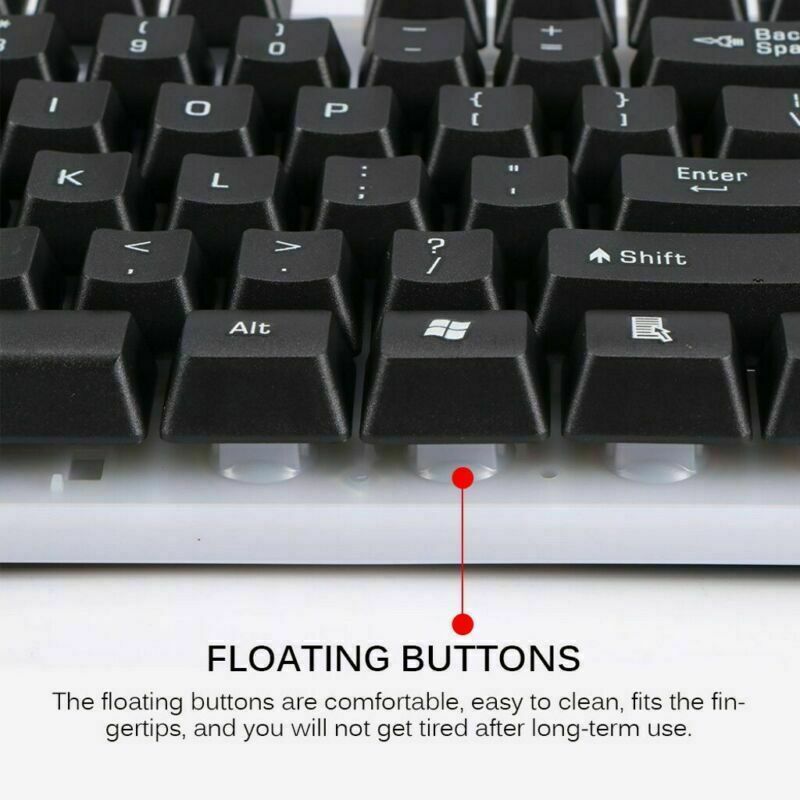 UK Gaming Keyboard And Mouse Set RGB LED USB For PC Laptop Xbox One PS4 PS5