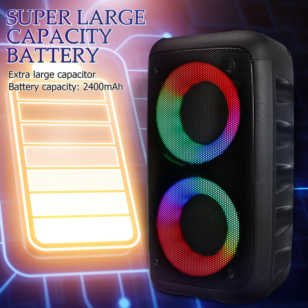 3000W Portable Bluetooth Speaker Sub woofer Heavy Bass Sound System Party & Mic