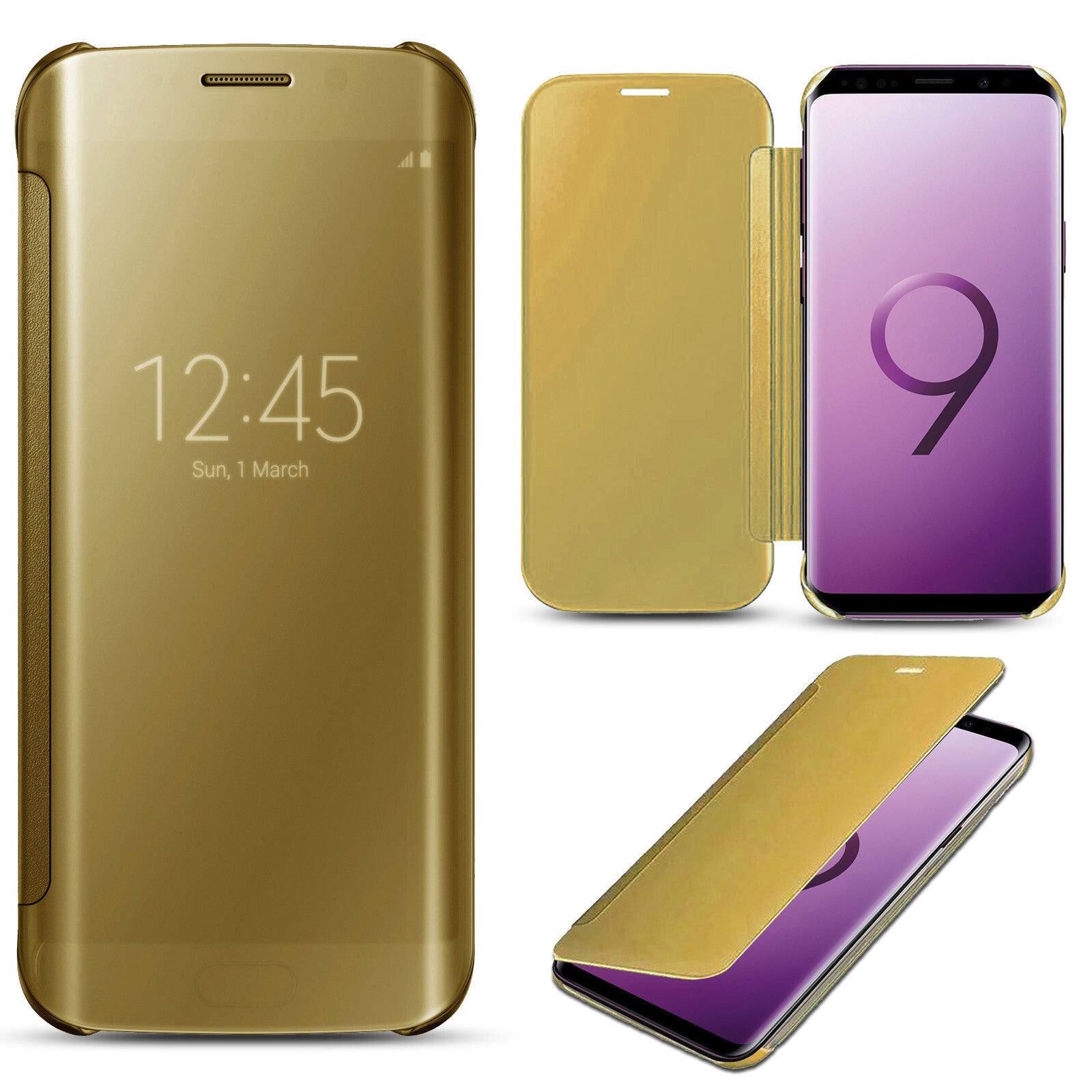 Phone Case For Samsung Galaxy S8 S9 Plus S7 S6 Edge S5 A5 J3 Mirror Flip Cover