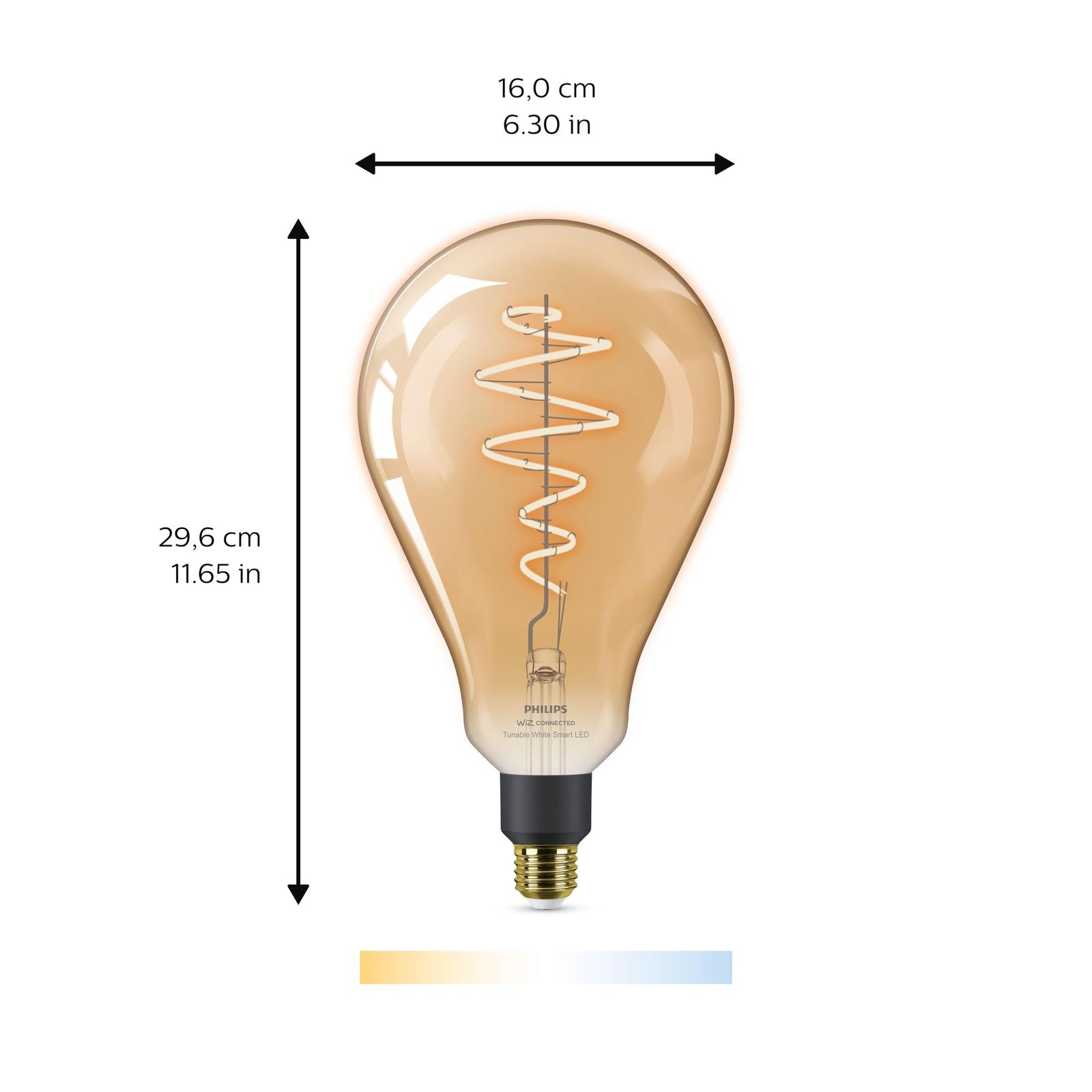 Philips WiZ Smart Vintage Ginat Edison E27 LED Light Bulb Dimmable Tuneable