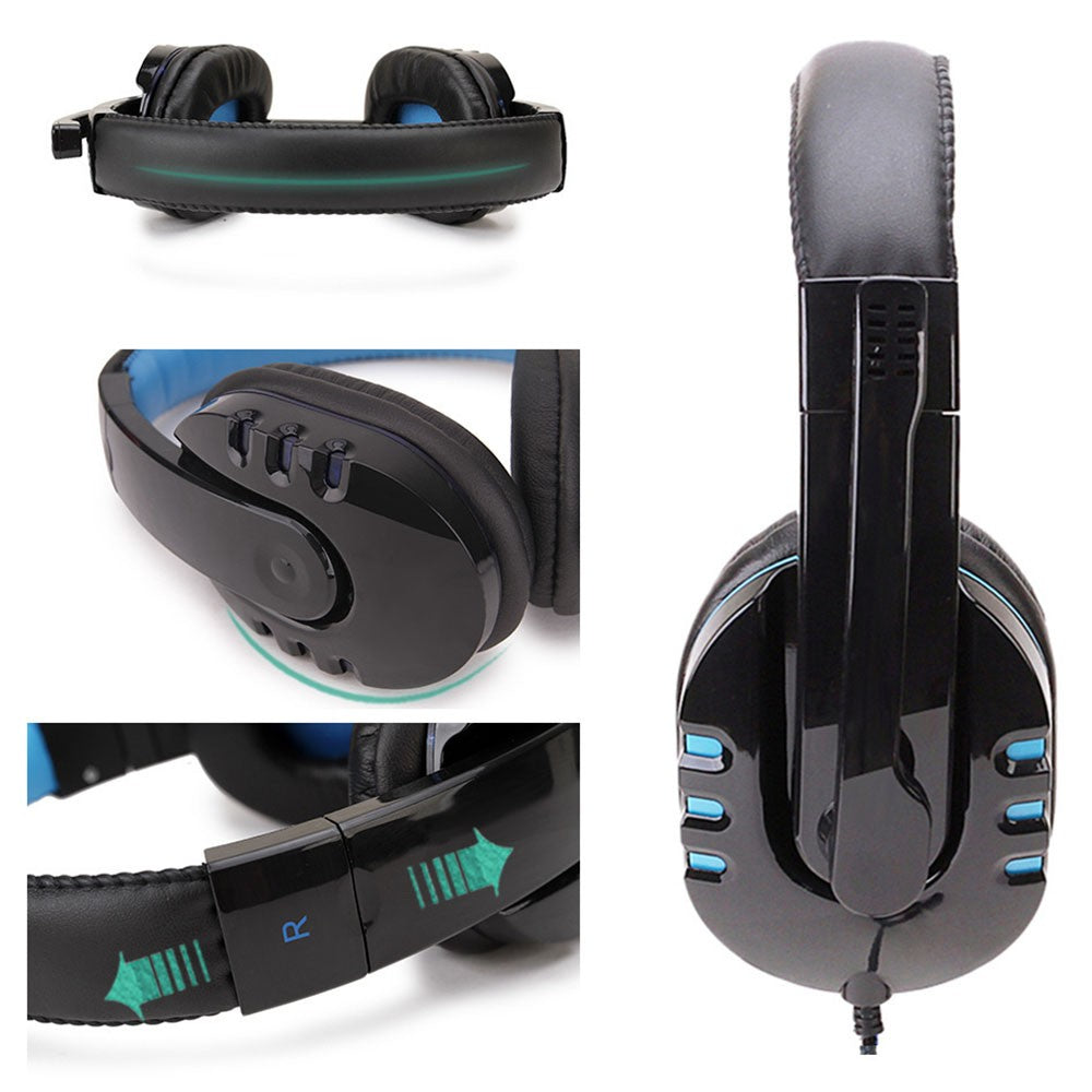 Gaming Headset with Microphone Mic Headphones For PC Laptop PS4 PS5 Xbox One UK