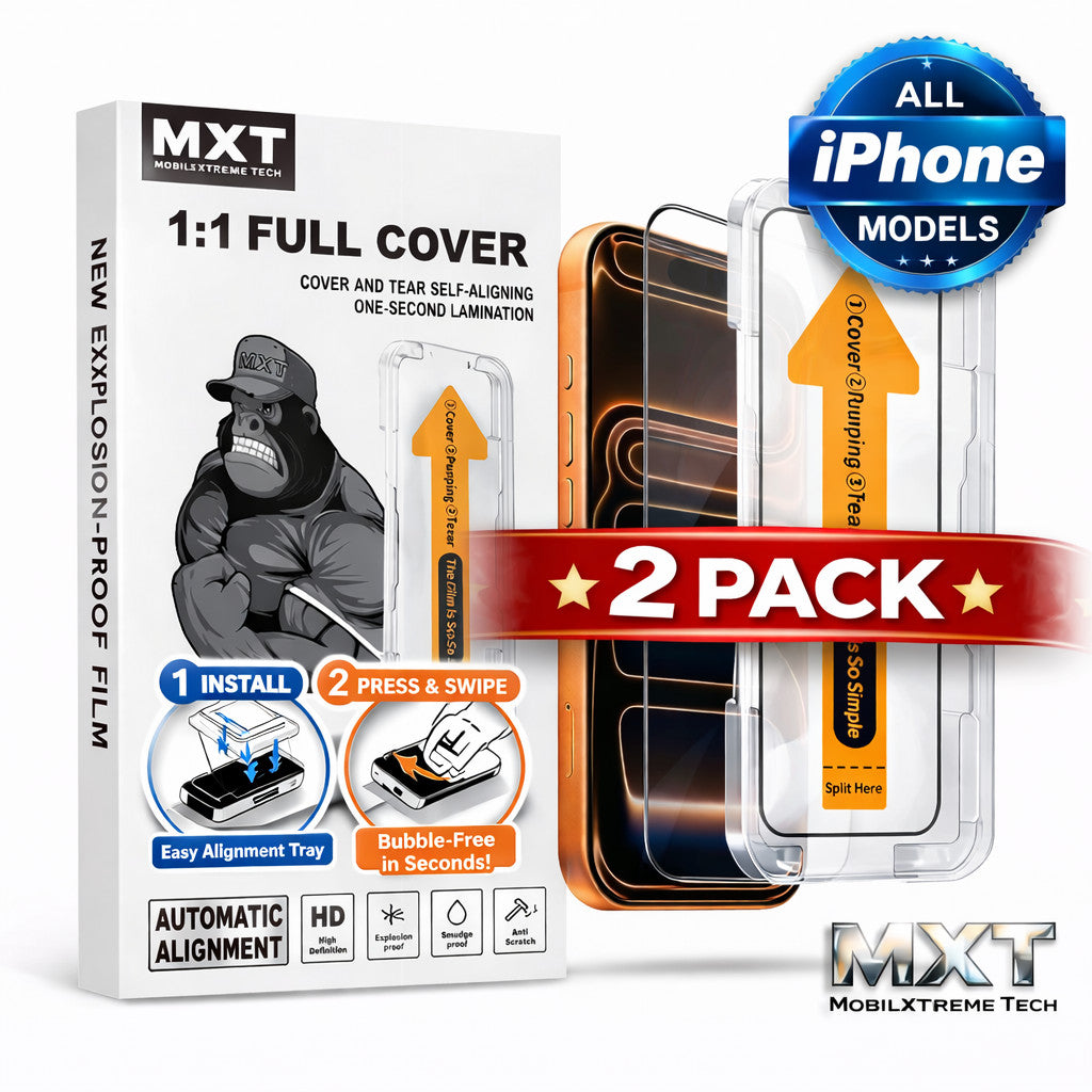 2 Pack Tempered Glass Screen Protector Cover For iPhone