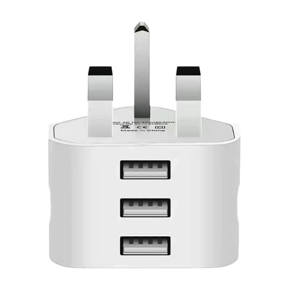 Universal UK Plug 3 Pin Wall Charger Adapter With 1/2 USB Ports Charging