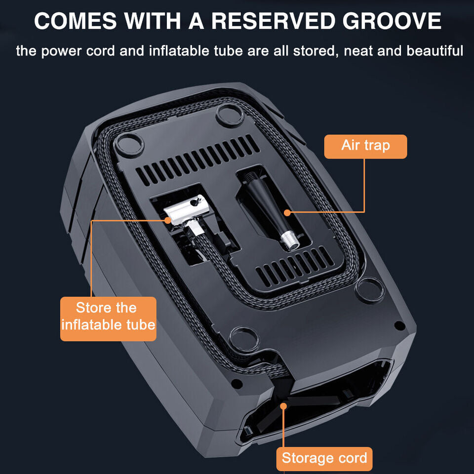 UK Car Tyre Inflator Pump Digital Portable Tyre Air Compressor Pump 12V Electric