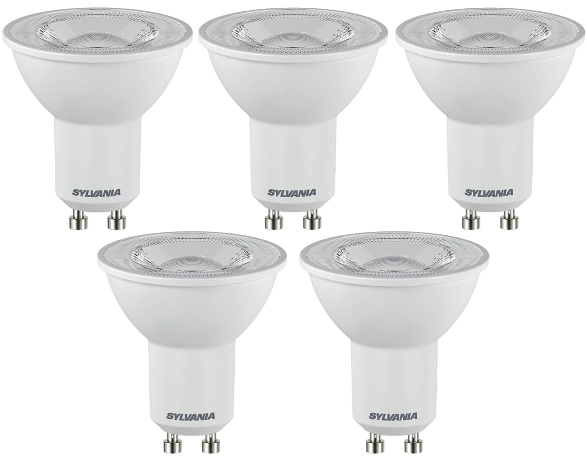 GU10 LED Light Bulbs 4.2W (50W Equivalent) Cool White 4000K - Sylvania 5 pack