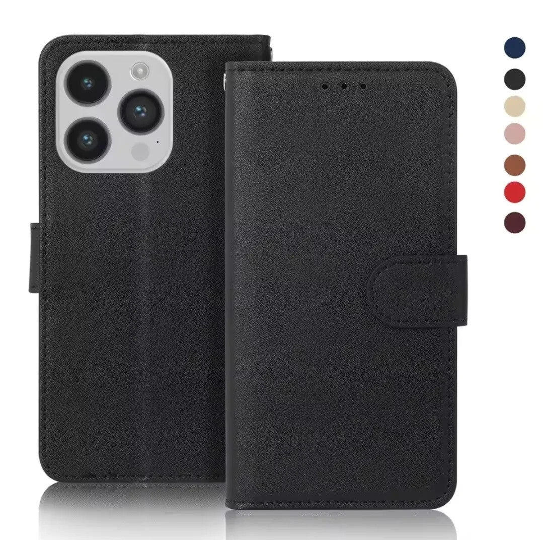Case For iPhone 17 Pro Max 17e 15Pro 14 13 12 11Pro XR SE 16 Leather Flip Wallet