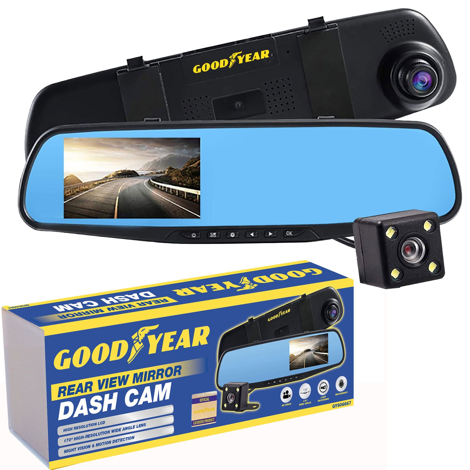 Dash Cam Car DVR Video Recorder with Front and Rear Camera