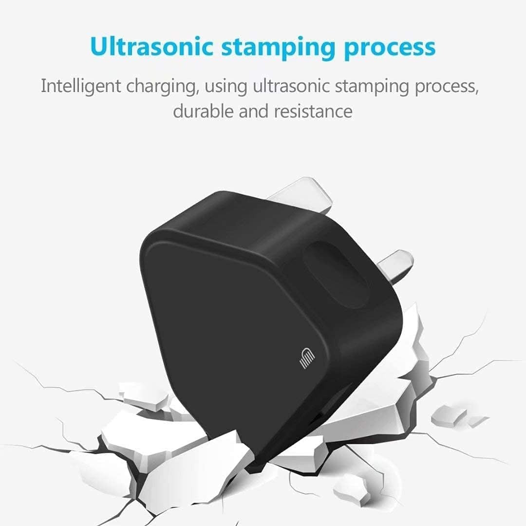 UK 3 Pin Dual USB Plug Adapter Mains Wall Charger 1/2/3-Port For Phones Tablet