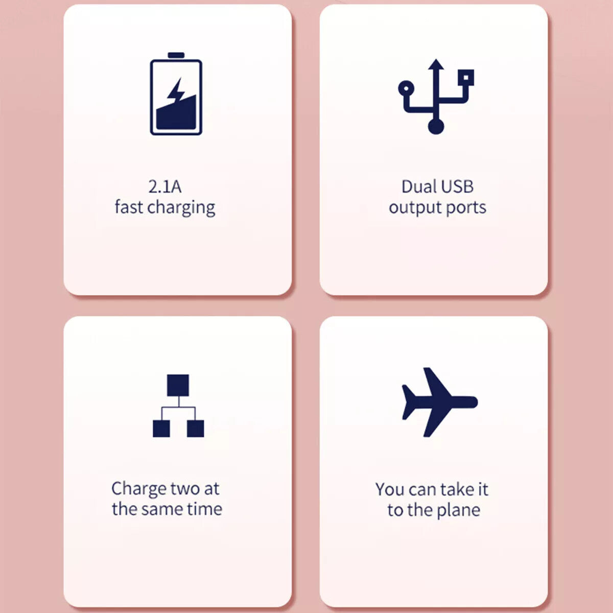 9000000mAh Power Bank Pack 2 USB External Battery Fast Charger for Mobile Phone