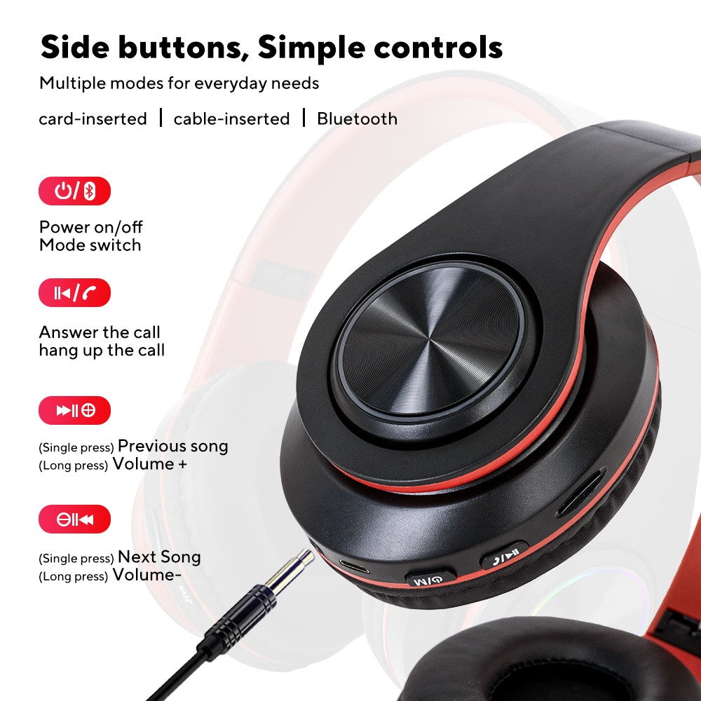 Headphones Bass HiFi Over Ear Headset Earphone Stereo Noise Cancelling Headset