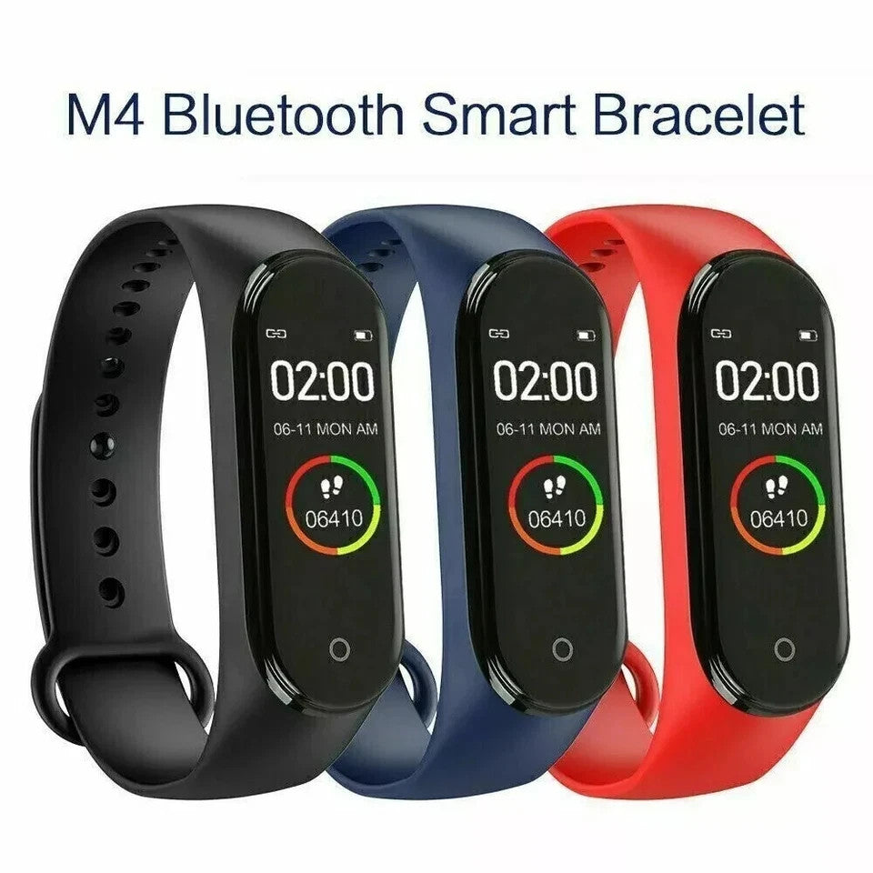 M4 Smart Watch Fitness Tracker Bluetooth Waterproof Sports Wristband Heart