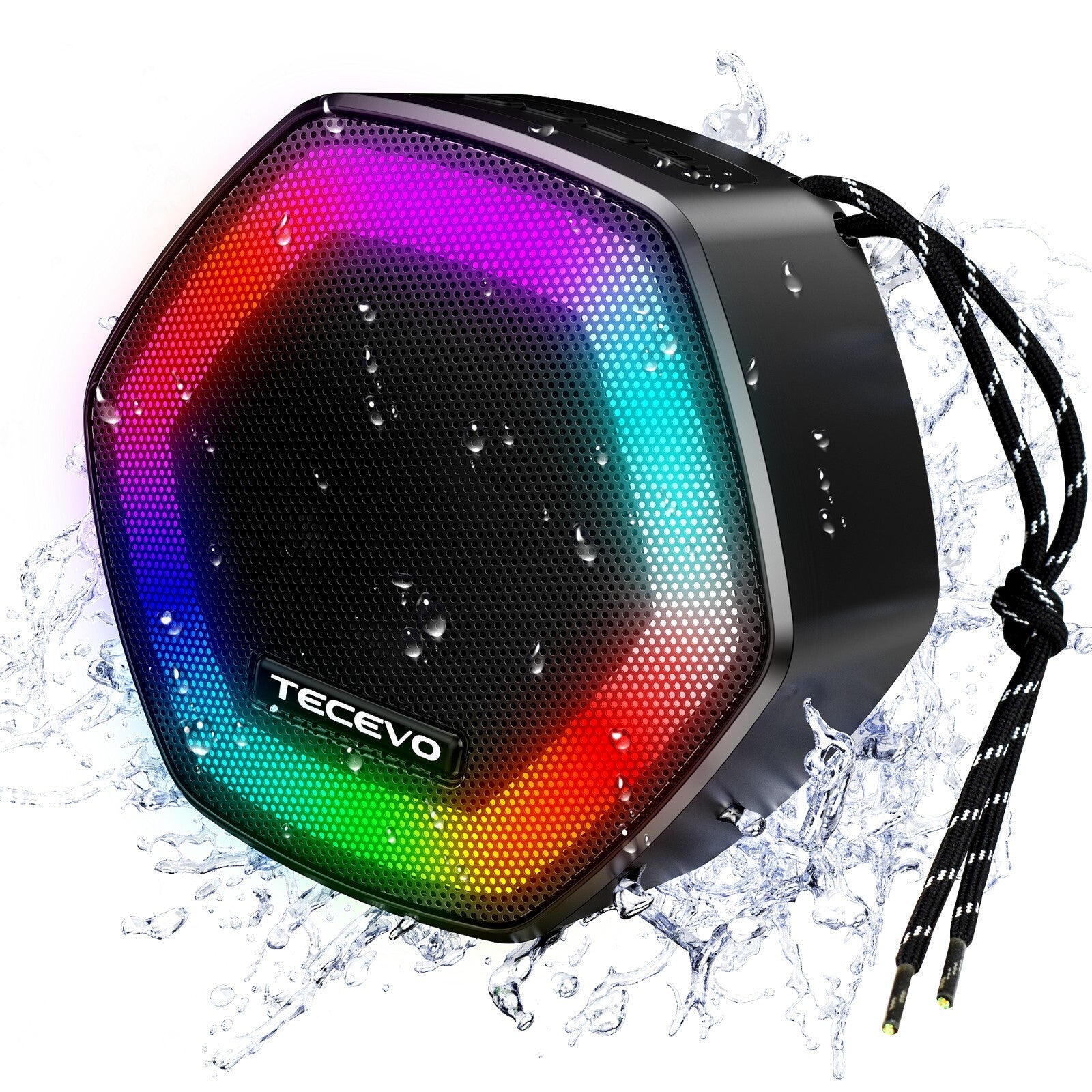 Wave Bluetooth Wireless Speaker Portable Waterproof RGB LED Extra Bass Loud TWS