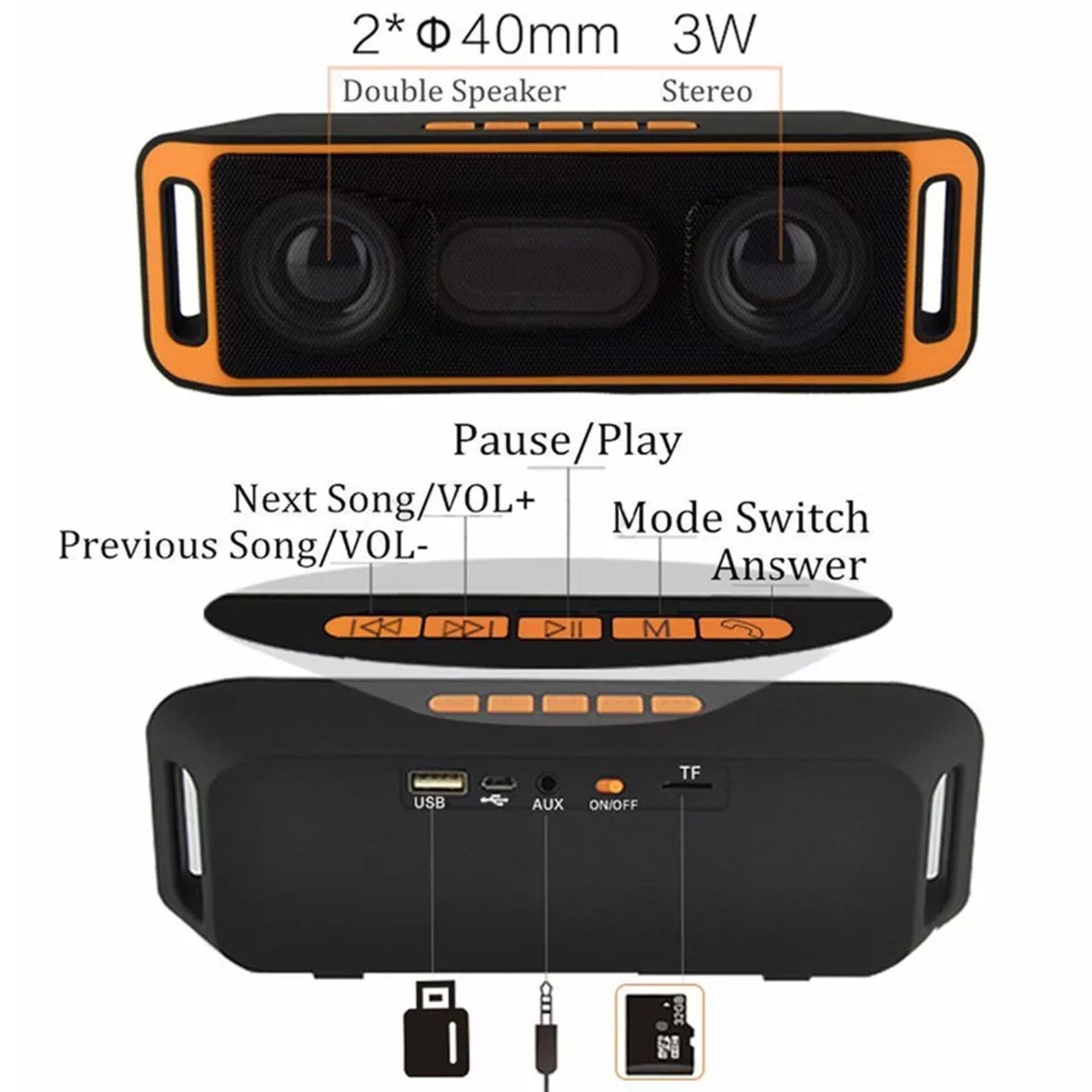 Portable Wireless Bluetooth High Bass Speakers Ultra Loud Speaker Outdoor/Indoor