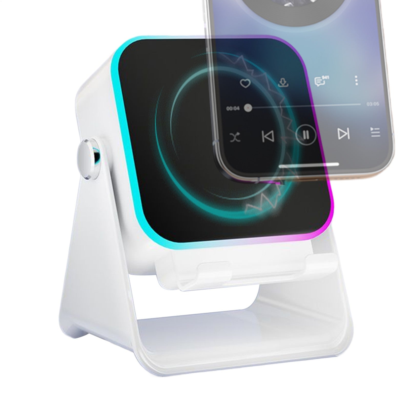 Wireless Induction Speaker 5-in-1 Bluetooth Speaker With Phone Stand