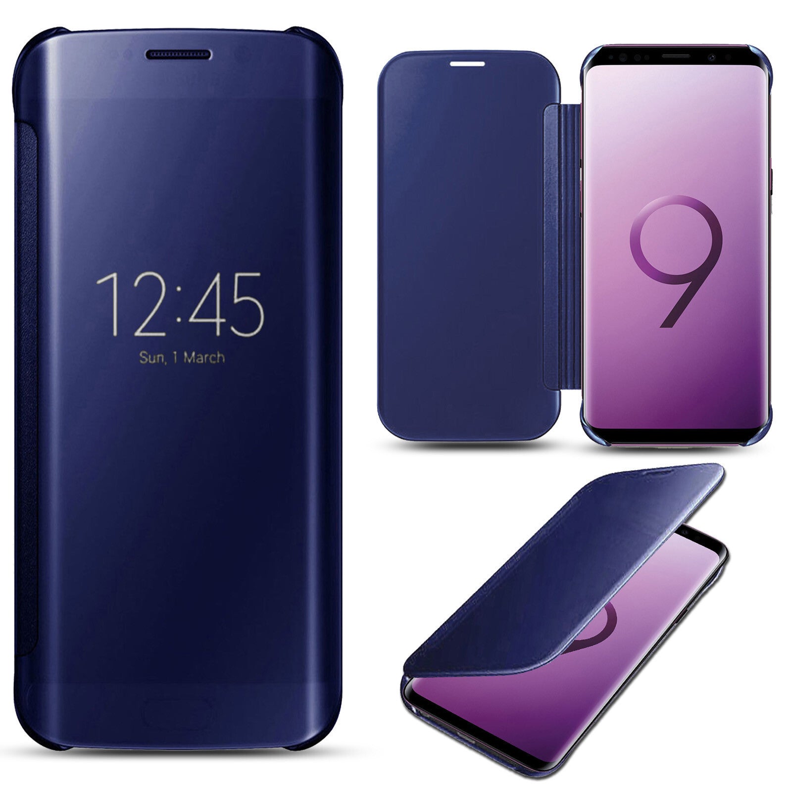 Phone Case For Samsung Galaxy S8 S9 Plus S7 S6 Edge S5 A5 J3 Mirror Flip Cover