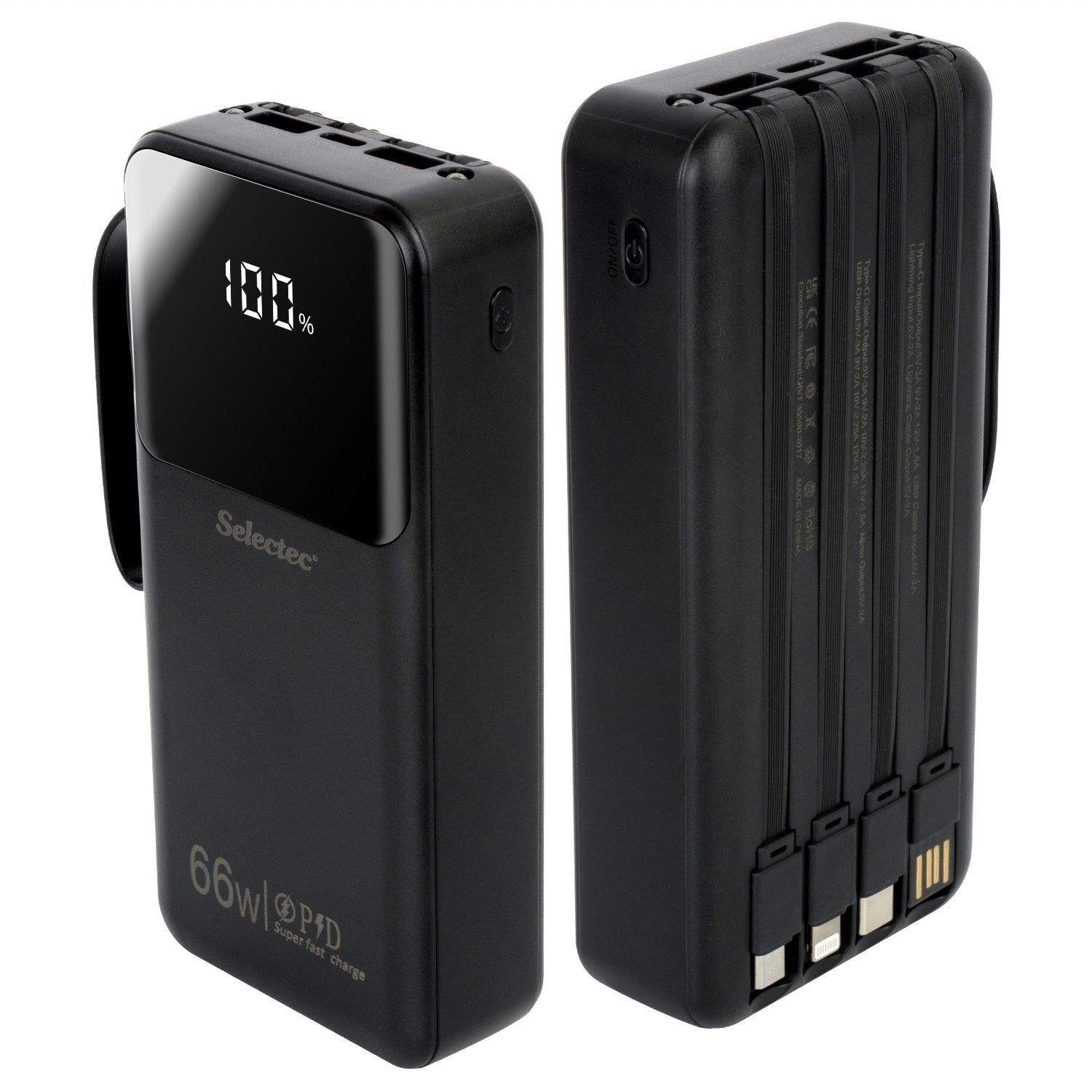 Power Bank 20000mah 66W Portable Fast Charger External Battery for Mobile Phone