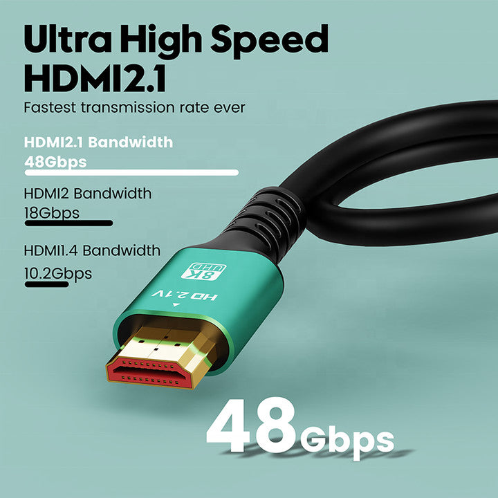 8K HDMI Cable 2.1 Ultra High Speed HDTV Lead 3D ARC 7680*4320P For SKY PS5 XBOX