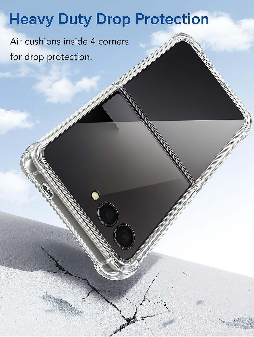 Clear Case for Samsung Galaxy Z Flip 7 FE 6 5 4 SHOCKPROOF Silicone Phone Cover