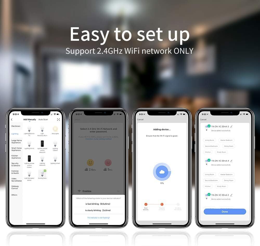 E27 WiFi Colour Changing Smart Light Bulbs Works with Alexa, Google & Homekit