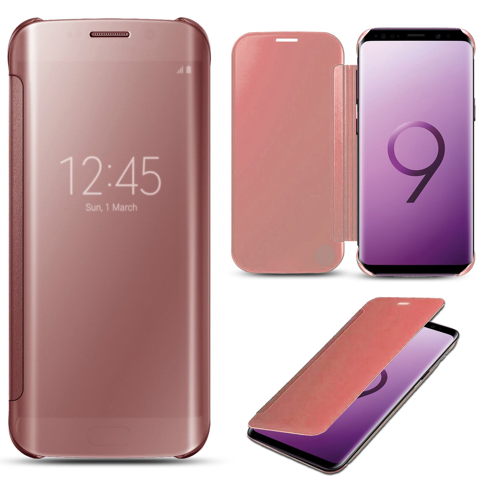 Phone Case For Samsung Galaxy S8 S9 Plus S7 S6 Edge S5 A5 J3 Mirror Flip Cover