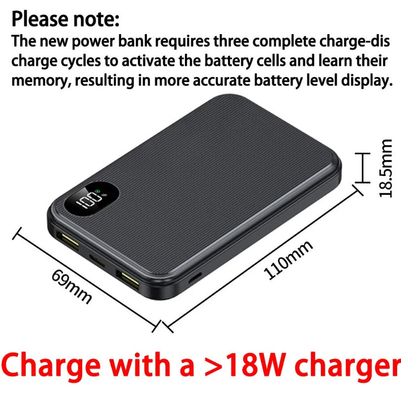 9000000mah Power Bank USB Pack Mini Backup Battery Fast Charger For Mobile Phone