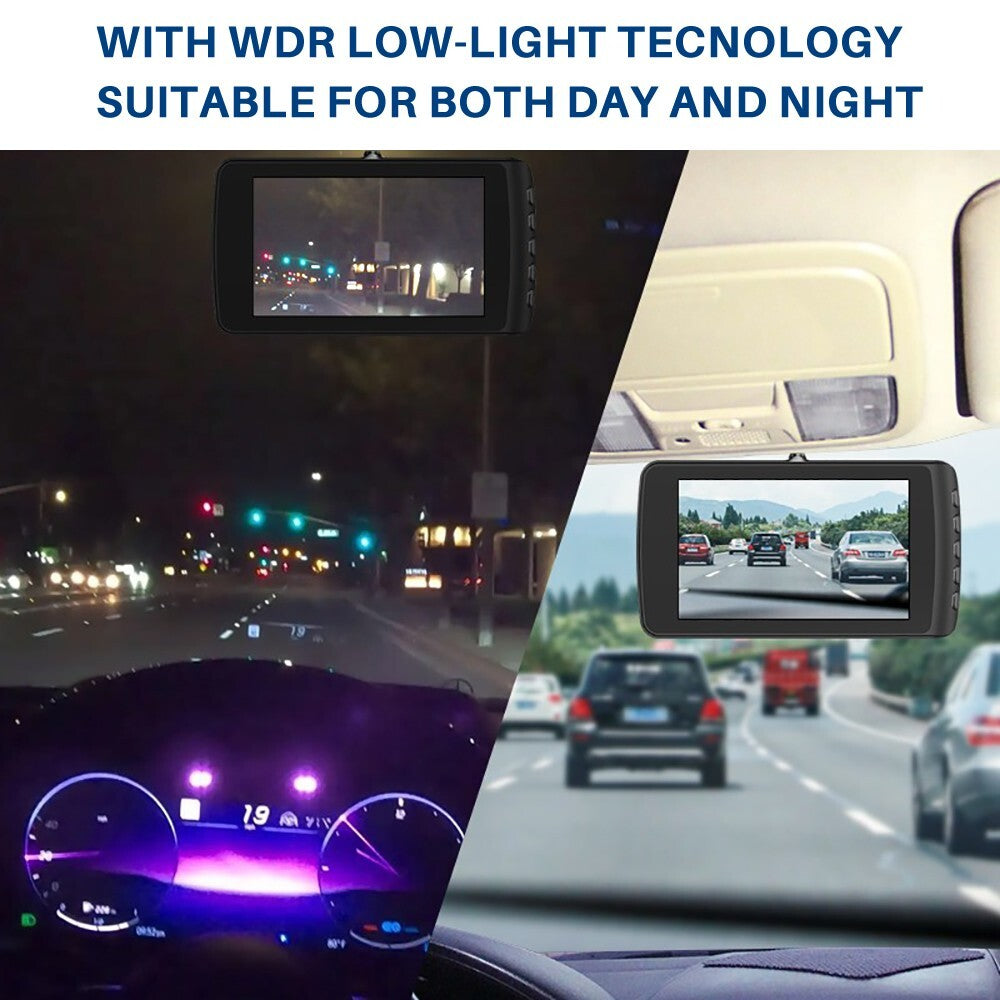Car Dash Cam With 32GB SD Card HD 1080P LCD Dual Lens Front And Rear Camera UK