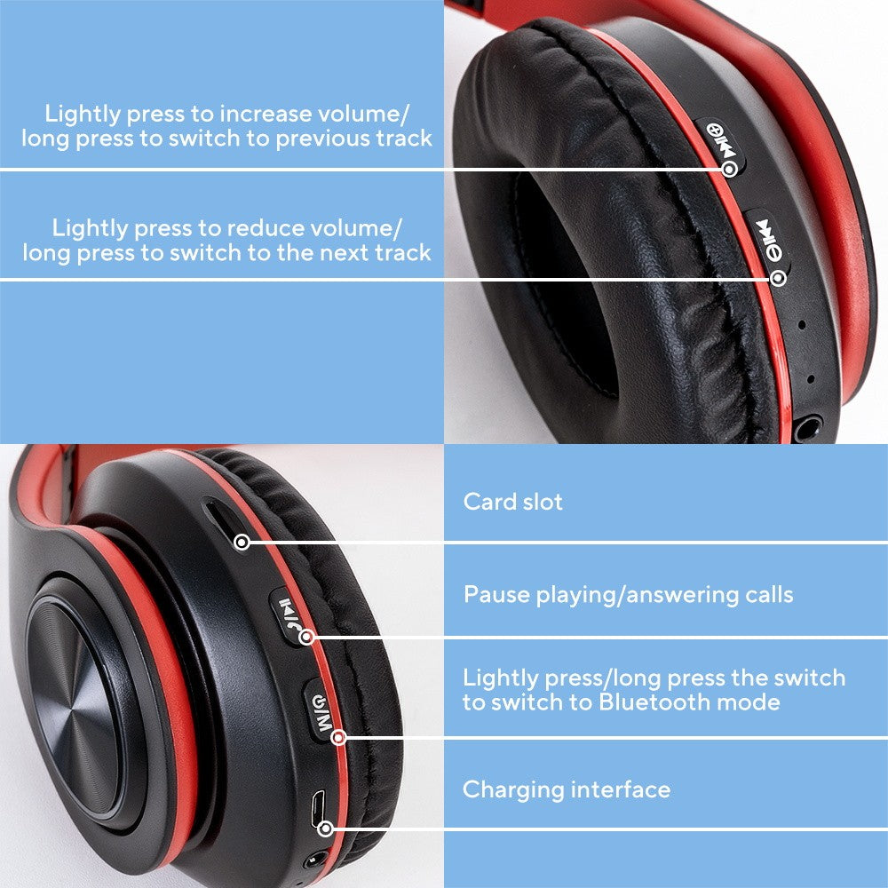 Headphones Bass HiFi Over Ear Headset Earphone Stereo Noise Cancelling Headset