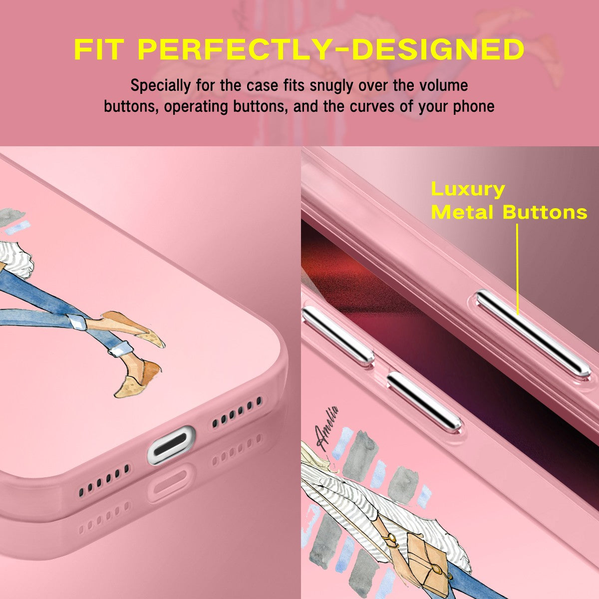 IPhone Case For iPhone 16 Pro 14 15 Pro Max 17e Customized Fashion Girls Cover