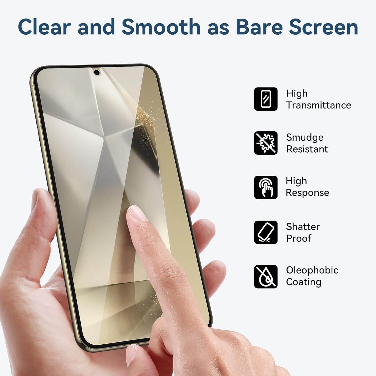 For Samsung Galaxy S24 S23 Ultra S22 5G S21 Plus Tempered Glass Screen Protector