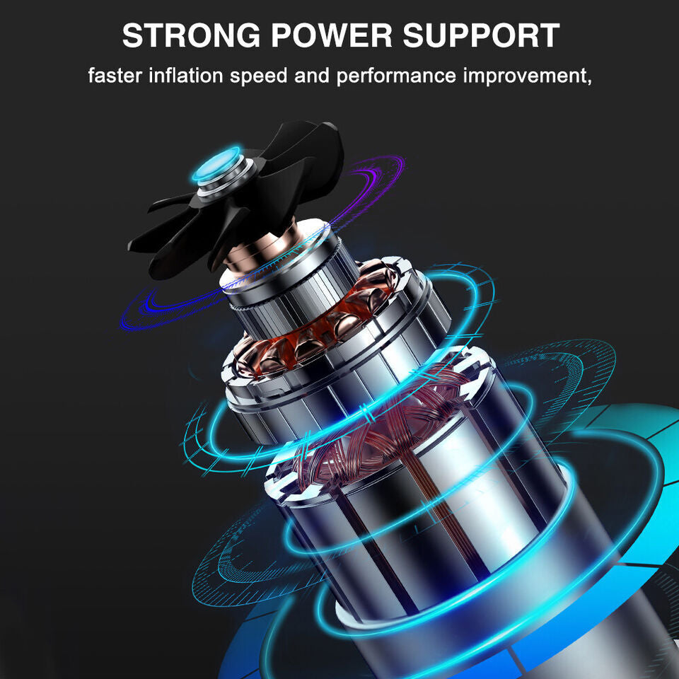 UK Car Tyre Inflator Pump Digital Portable Tyre Air Compressor Pump 12V Electric