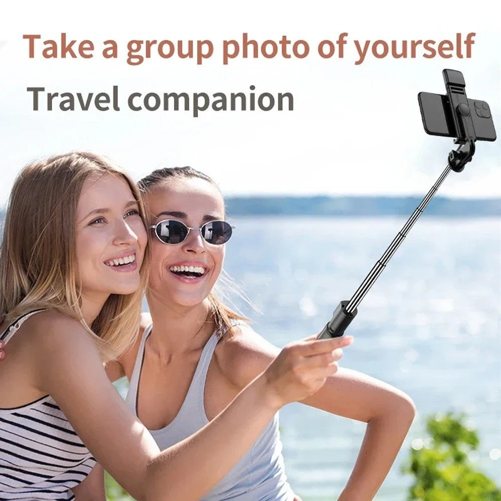 Monopod Selfie Stick with Remote - Bluetooth Tripod & Fill Light for All Phones