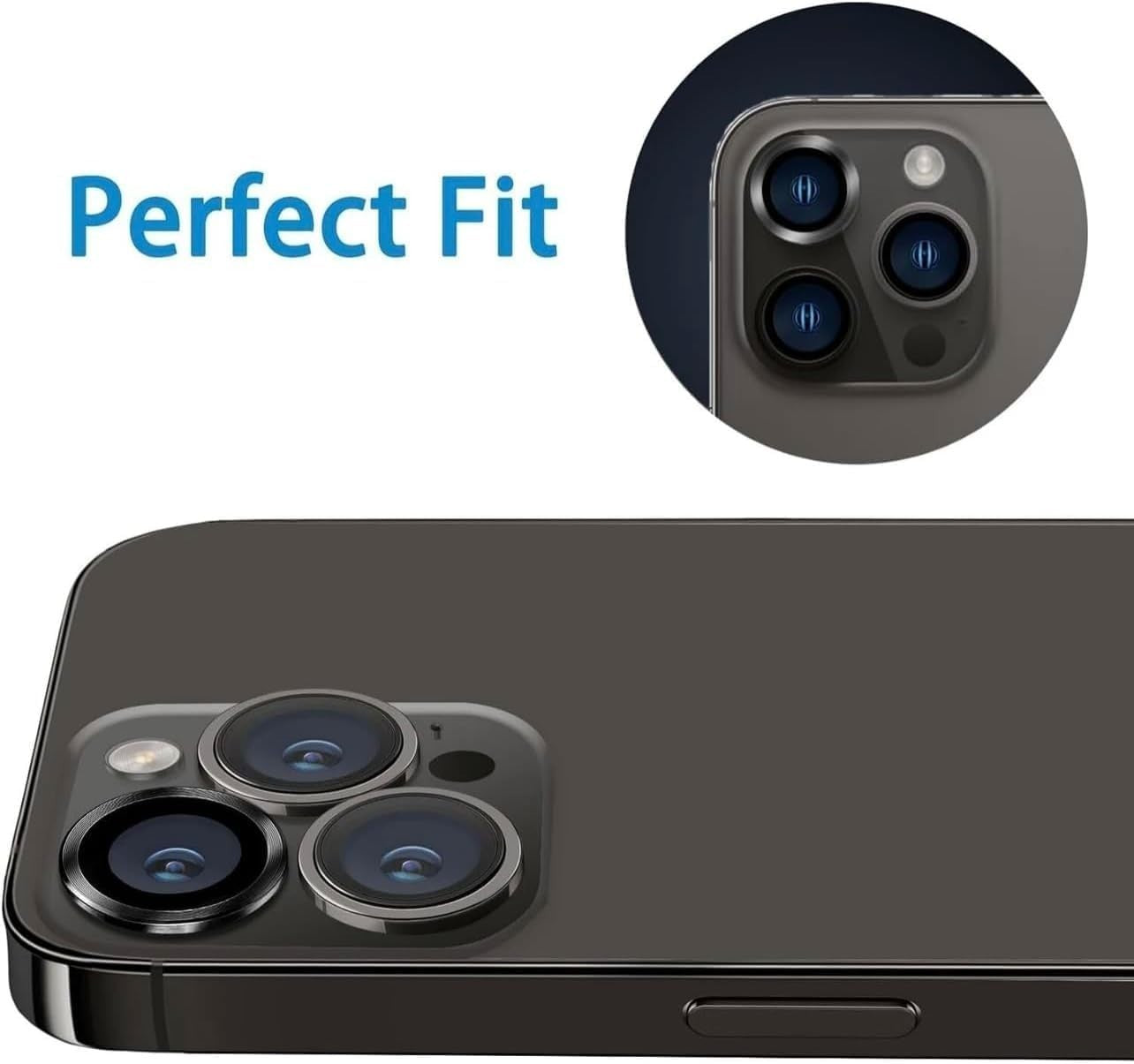 Camera LensGlass Protector Metal Ring for iPhone 17 Pro 14Pro 15Pro 16Pro 17E 13