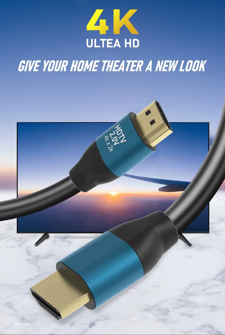 HDMI Cable 2.0 HD 4K 2160P 3D HDTV 1080P 2160P FAST HIGH SPEED GOLD PLATED