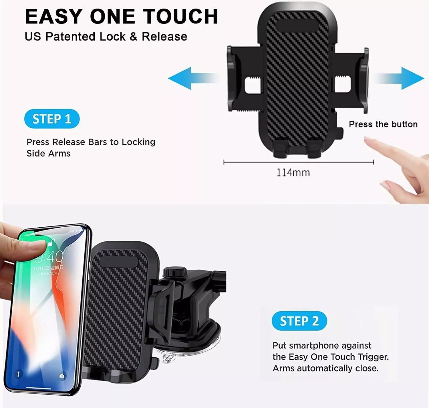 Car Phone Holder Universal Mount Mobile iPhone Windscreen Dashboard