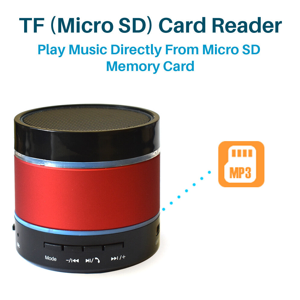 JUSTOP Bluetooth Wireless Speaker Portable LED Light Extra Bass Loud MicroSD UK