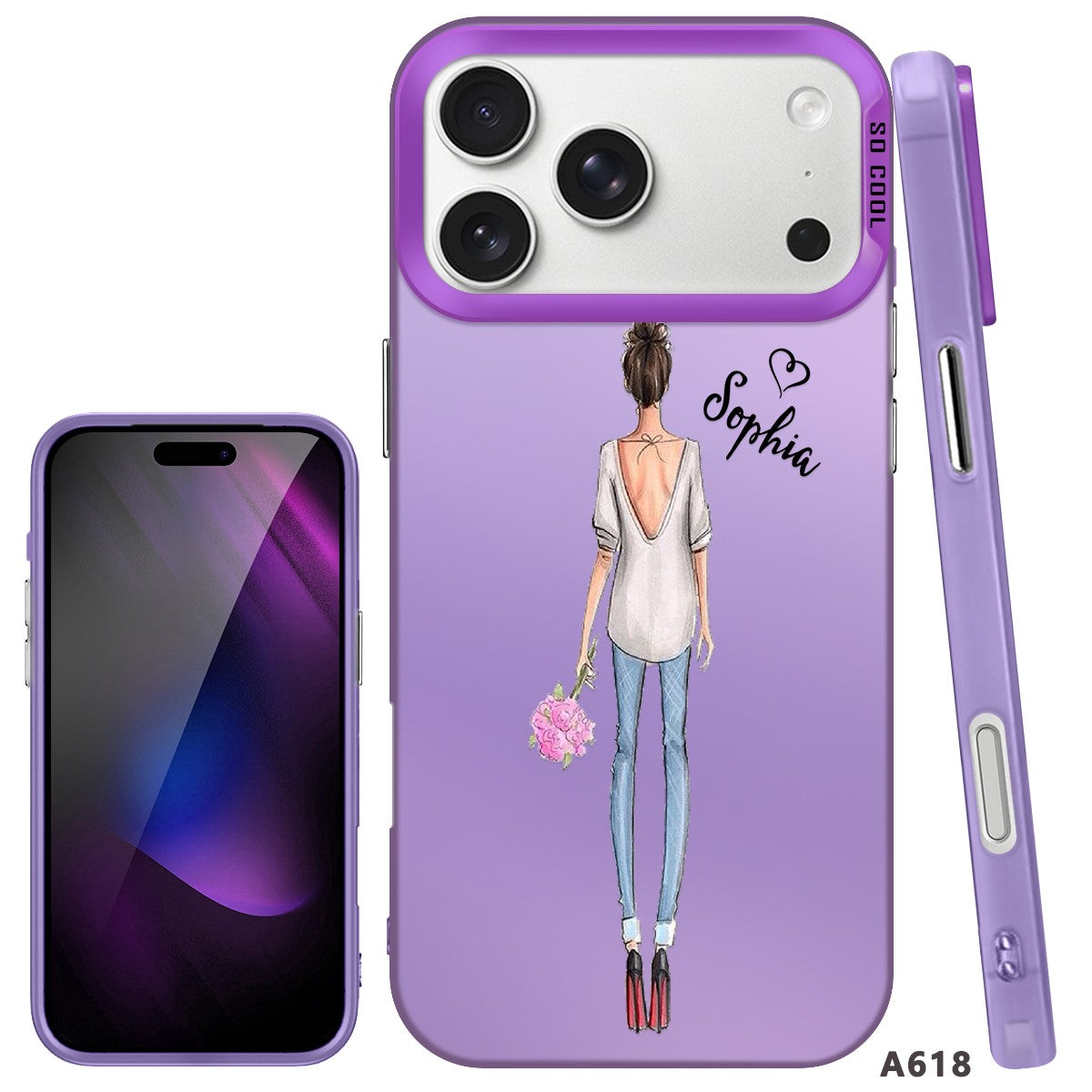 IPhone Case For iPhone 16 Pro 14 15 Pro Max 17e Customized Fashion Girls Cover