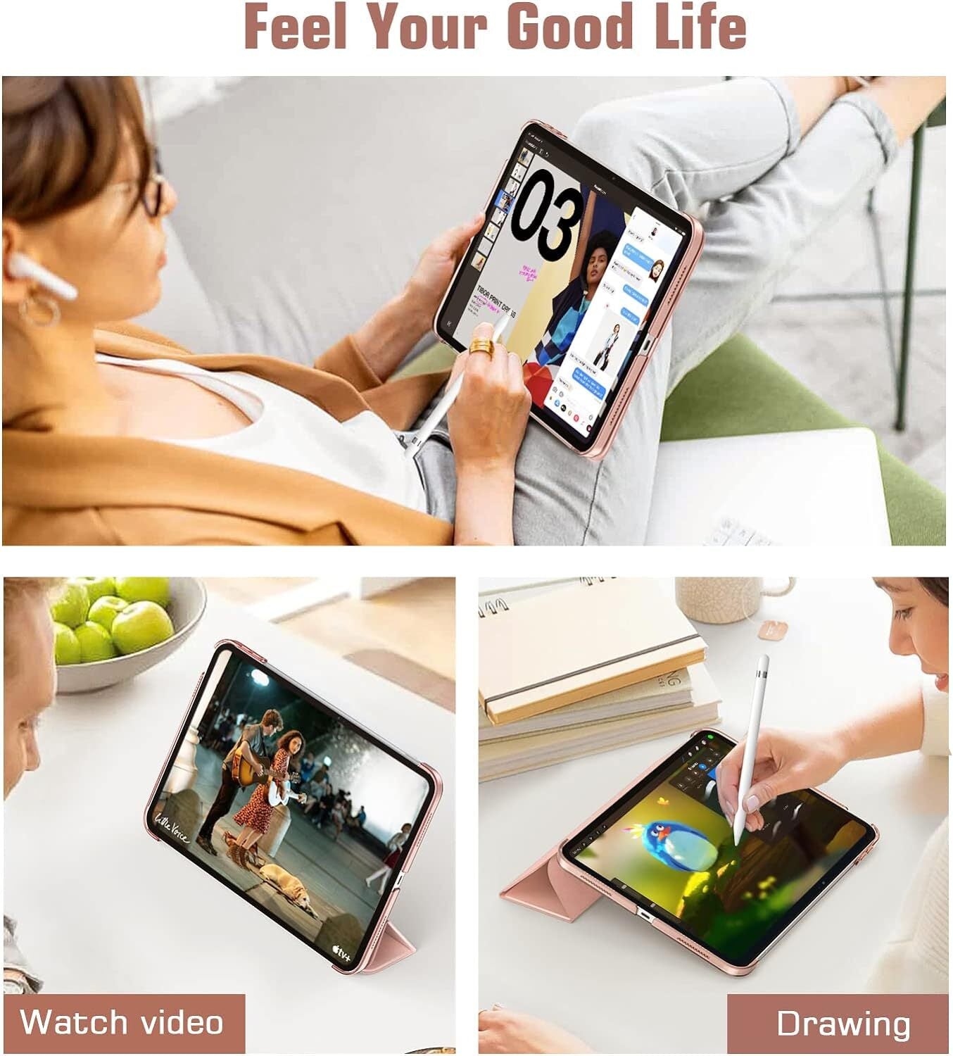 Leather Magnetic Smart Case for Apple iPad