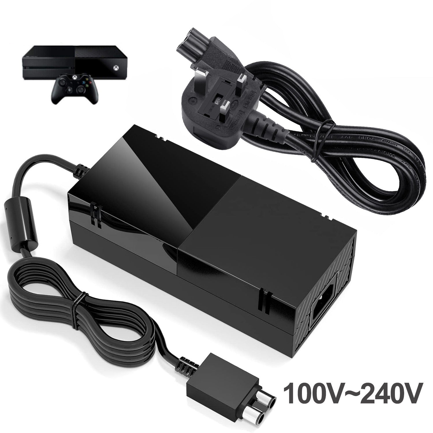 Power Supply Brick Console With AC Adapter UK Power Cable Charger For XBOX ONE