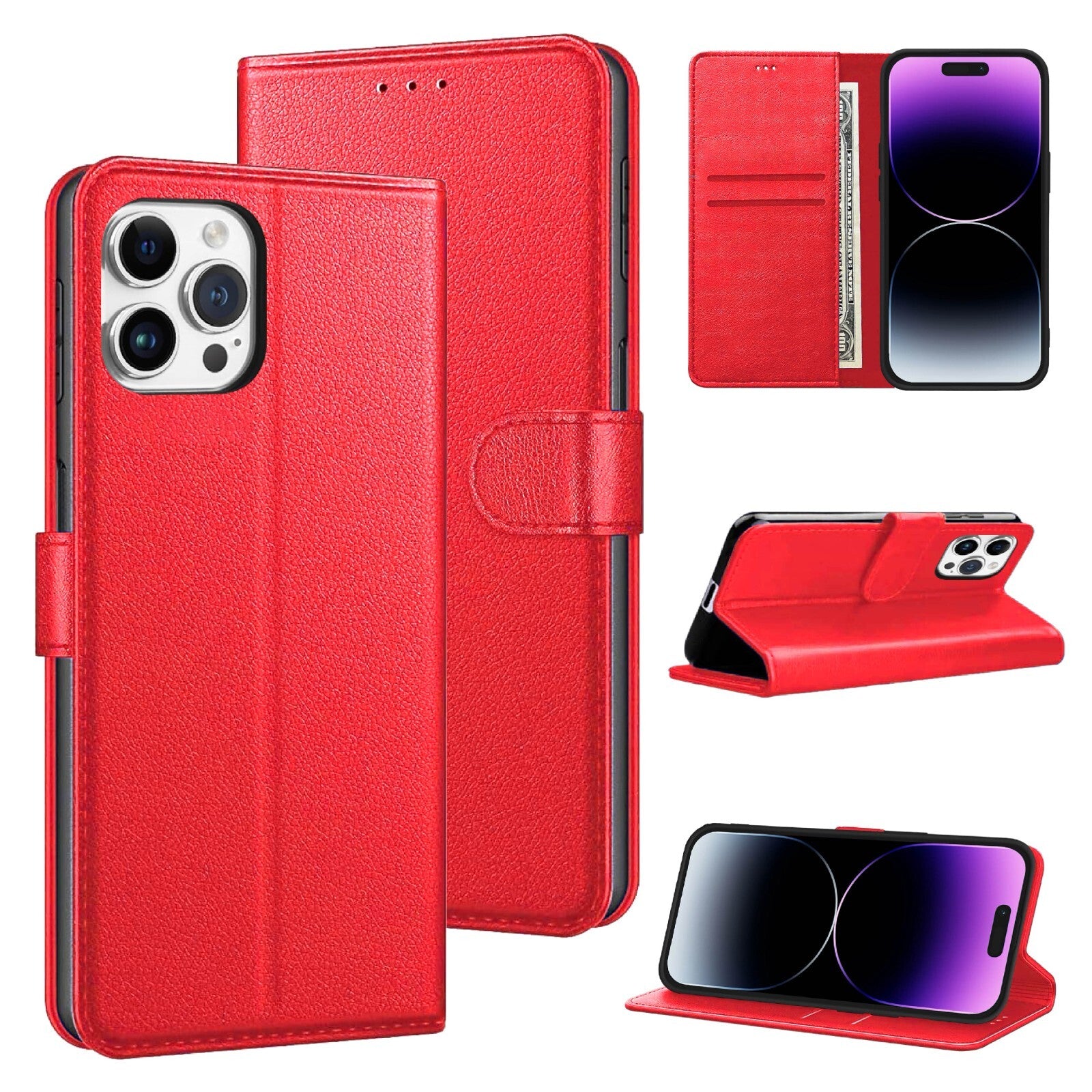 Case For iPhone 17 16 Pro Max Plus 15 14 13 12 Min 11 XR 8 7 Leather Flip Wallet