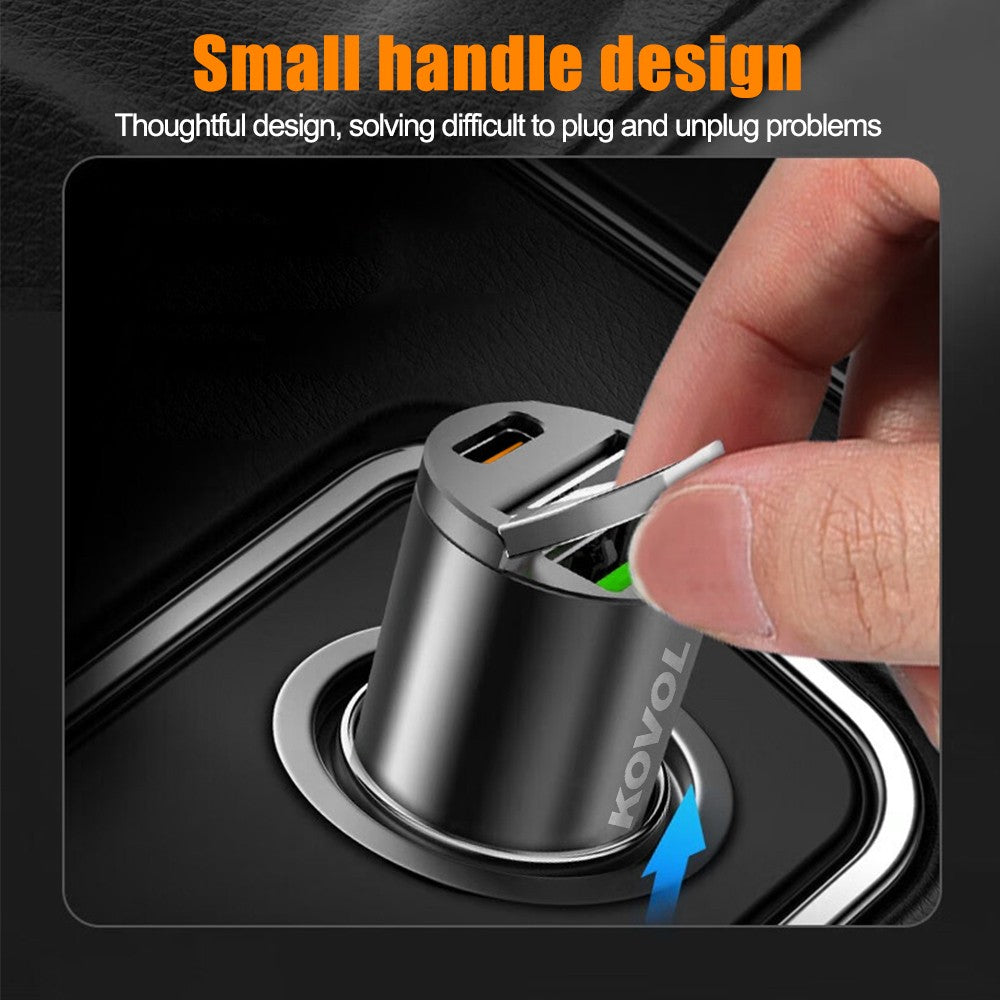 100W USB Car Phone Charger Type C QC3.0 Car Interior Fast Charging Accessories