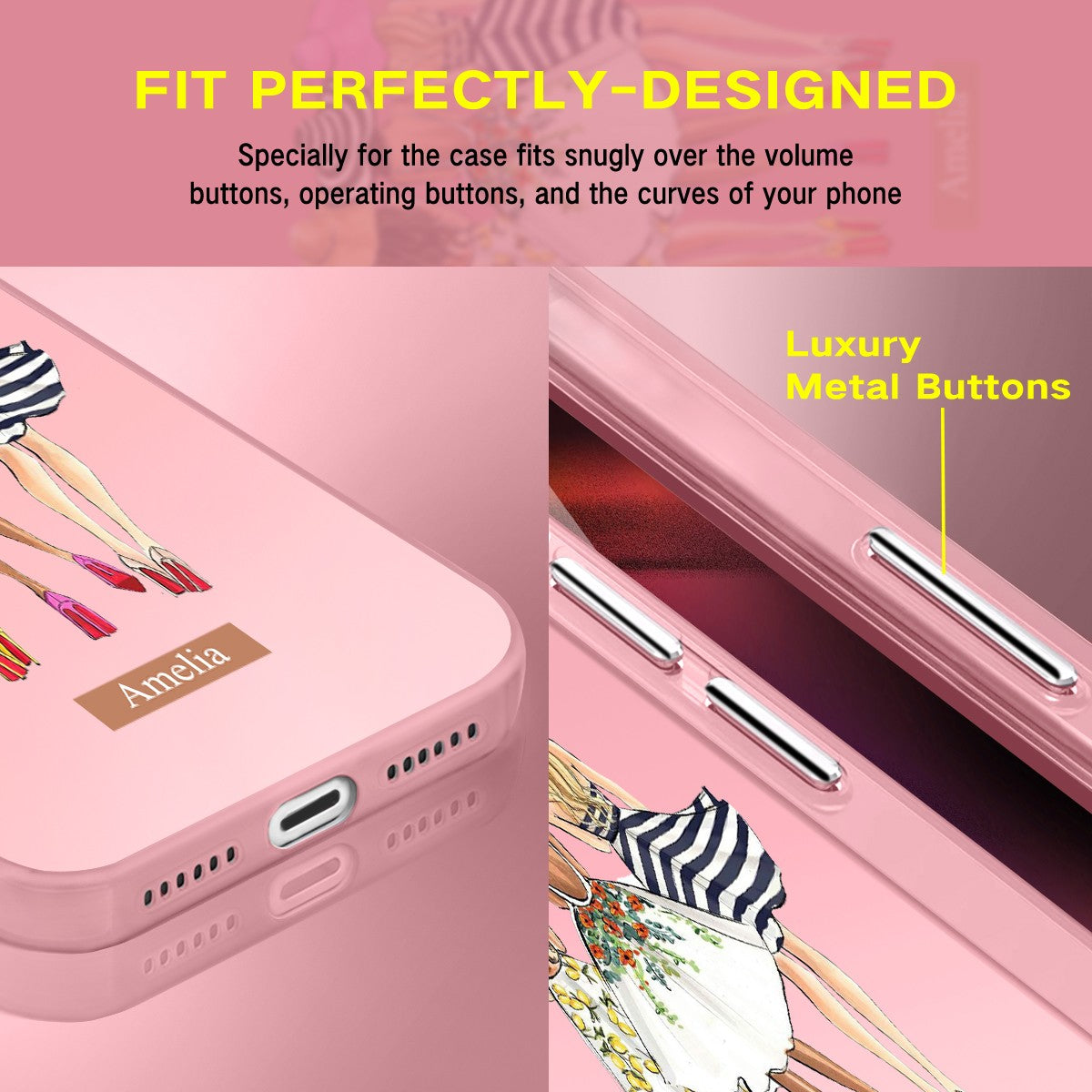 IPhone Case For iPhone 16 Pro 14 15 Pro Max 17e Customized Fashion Girls Cover