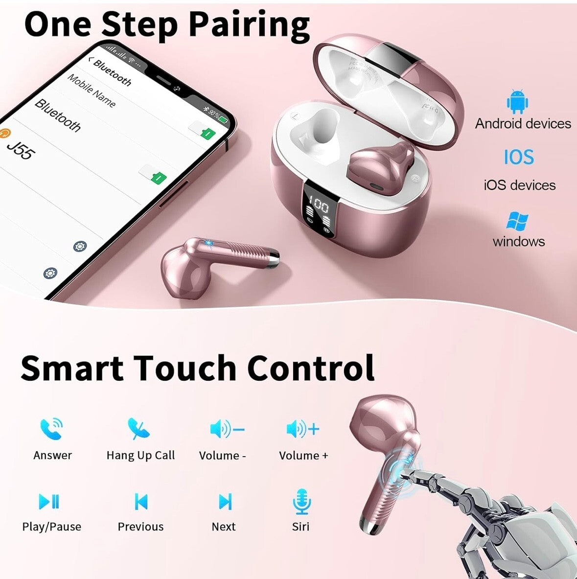Wireless Earbud Bluetooth 5.3