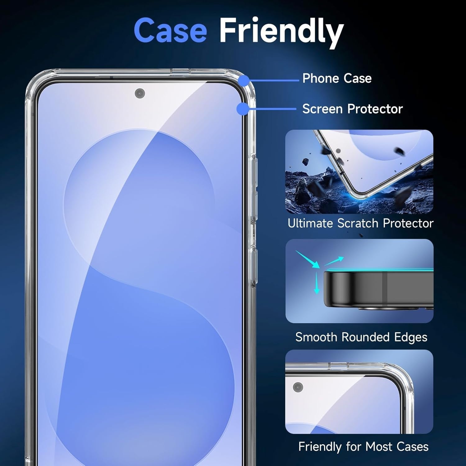 For Samsung Galaxy S25 S24 Ultra S23 S22 S21 + Tempered Glass Screen Protector