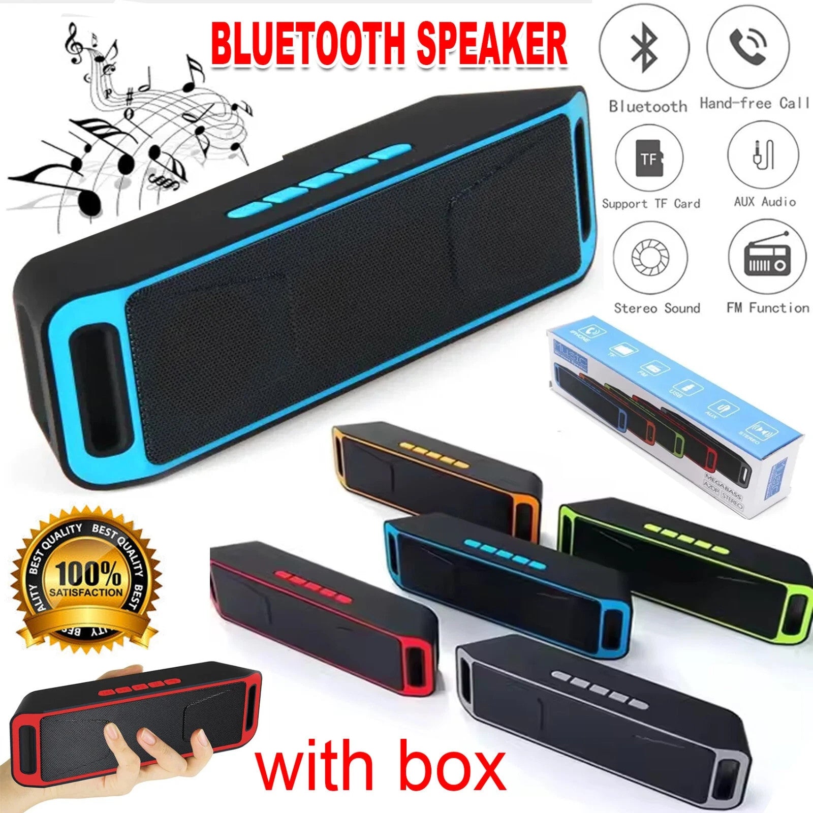 Portable Wireless Bluetooth High Bass Speakers Ultra Loud Speaker Outdoor/Indoor