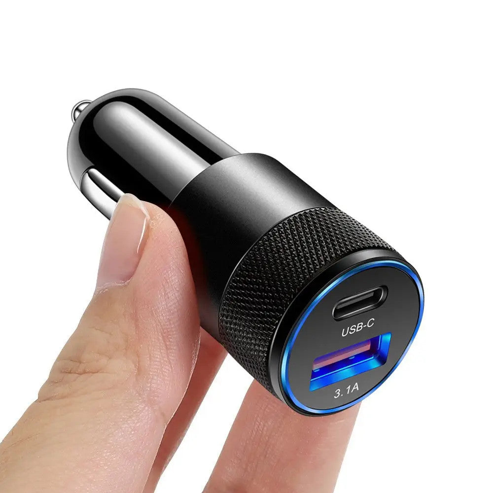Fast Charging USB+TYPE-C Car Charger universal socket adaptor