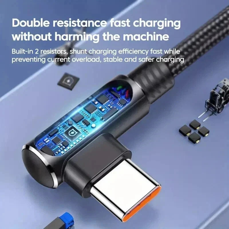 HeavyDuty USB Type C Charging Cable Braided Fast Phone Charger Long Lead 2m 3m