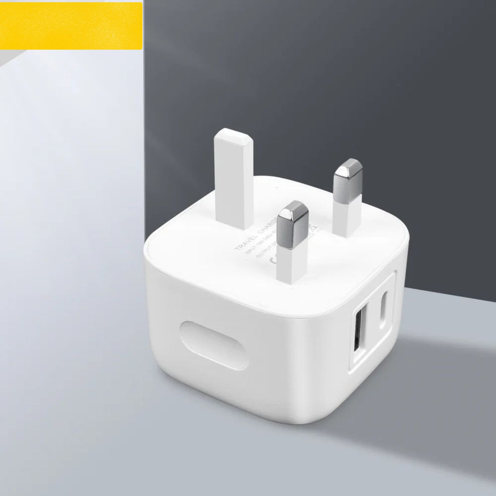Fast Charging Dual Port Plug 20W - Type C & USB A Charger Adapter for UK Device